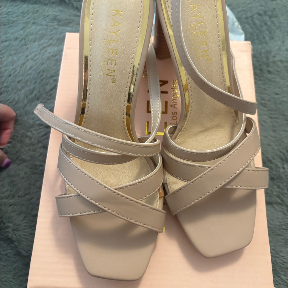 Kayleen Beige Neutral Strappy Heel